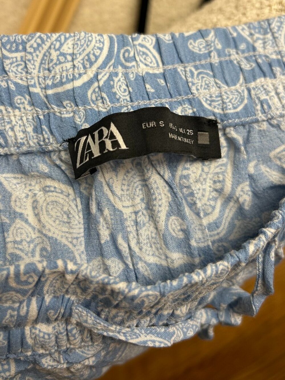 Zara Blue Paisley Mini Skort - Size S - Picture 4 of 5